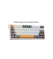 Z-11 RGB Brown Switch İngilizce Q Full Anti Ghosting Mekanik Oyuncu Klavyesi (Beyaz-Gri-Turuncu Tuşl