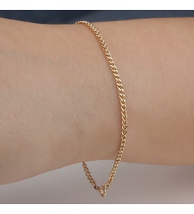 Glorria Altın 2,5 mm Gurmet Zincir Bileklik