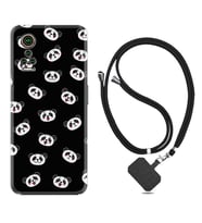 General Mobile GM 21 Pro GM 22 Pro Plus Kılıf Boyun Askılı Silikon Panda Suratları 1773
