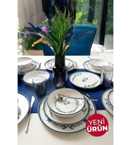 Keramika Daphne Yemek Takımı 18 Parça 6 kişilik 22921-23-25 (Mavi)