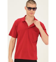 T0063 DEWBERRY ERKEK T-SHIRT-KIRMIZI