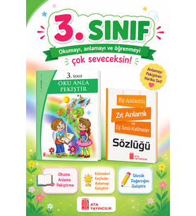 3.Sınıf Oku Anla Pekiştir + Eş Anlamlı, Zıt Anlamlı ve Eş Sesli Kelimeler Sözlüğü