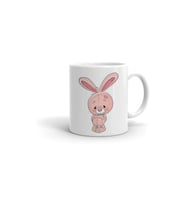 Pembe Tavşan Baskılı Kupa