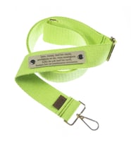 Neon Yeşil Renk, Kişiye Özel Crossbody Çanta Askısı, 220 Cm Ayar Tokalı Pamuklu Uzun Çanta Kayışı