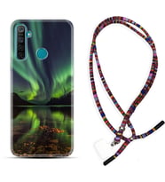 Realme 5i 5 Pro 6i 7 Pro 8 Kılıf Boyun Asklı Rasta Silikon Kuzey Işıkları 1327