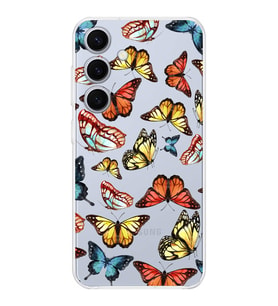 PrintiFy Samsung Galaxy S24 Plus ile Uyumlu Water Color 2  Kamera Korumalı Şeffaf  Kılıf