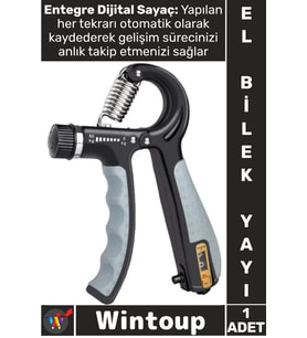 #BilekYayı Ayarlanabilir Dirençli Ergonomik Spor El Egzersiz Sayaçlı Bilek Güçlendirme Yayı 5-60 Kg