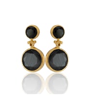 Kadir Jewellery 22 Ayar Altın Kaplama Kadın Taşlı Küpe -El İşçiliği Ve Hipoalerjenik Küpe