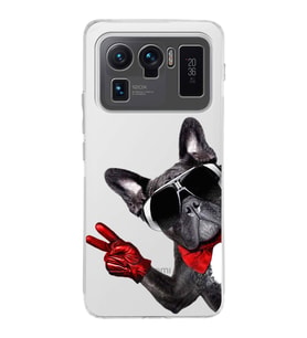 PrintiFy Xiaomi Mi 11 Ultra ile Uyumlu Köpek 2 Kamera Korumalı Şeffaf Kılıf
