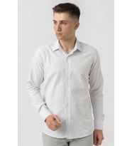 White Stone Affoltern am Albis G16252 Regular Fit Armürlü Pamuklu Gömlek Siyah