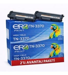 TN-3370 / Brother HL-5450DN Muadil Toner - 2'li Avantaj Paket