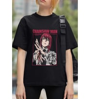 Anime Chainsaw Man Makima Tişört (Siyah)