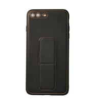 iPhone 7 Plus Kılıf Coco Deri Standlı Kapak - Siyah