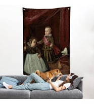 Diego Velázquez - Prens Balthasar Charles Cüceyle Birlikte Duvar Örtüsü-7282