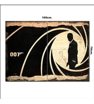 Tablomega Ahşap Tablo James Bond 007 Desenli 70*100cm