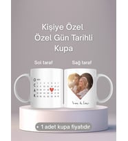 Sevgiliye Özel Kalpli, Tarihli Kupa