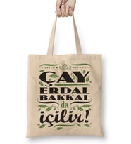 Çay Erdal Bakkalda İçilir Erdal Bakkal Bez Çanta Uzun Saplı