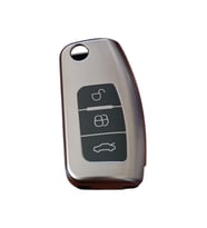 Ford Focus/Fiesta/Mondeo/Cmax/Couruer Anahtar Uyumlu Silikon Oto Anahtar Kumanda Kabı Kılıf Füme