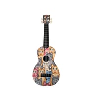 Hawaiian U202-cat Kedi Figürlü Ukulele (21 İnç)  4 Telli Naylon Yapı, Gerçek Akort Tutma Özelliği, Çocuk Elleri İçin Ergonomik Sap  Ölçü: 21 İnç / 54 Cm