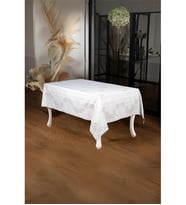 Viyana Lüx Jakar Kumaş Gri Masa Örtüsü Dikdörtgen 160x320 Cm - 1114 (Standart)
