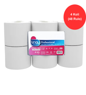 Linay Mini Jumbo Tuvalet Kağıdı 12 Rulo x 4 Koli Toplam 48 Rulo, 2 Katlı, 9.8 cm x 95 m,%100 Selüloz