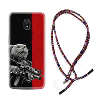 Xiaomi Redmi 8A 8 Pro 9C 9T 10C 11T Pro Kılıf Boyun Asklı Rasta Silikon Çılgın Kedi 1674