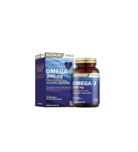Nutraxin Omega 3 2000 mg 60 Kapsül Balık Yağı