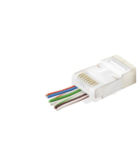 Cat6E Ez Rj45 Metal Konnektör 100 Adet Plastik Kutu - Beyaz ND2422