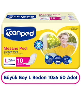 Canped Mesane Pedi L Beden Yoğun 10x6 60 Adet