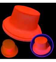 Neon Partisi Turuncu Renk Plastik Fötr Şapka
