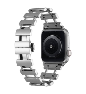 Apple Watch 44mm Uyumlu Zore KRD-96 Metal Kordon (Gümüş)