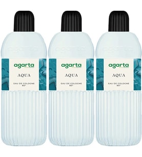 Agarta Kolonya 400 ML Aqua 80 Derece Pet Şişe (3 Lü Set)
