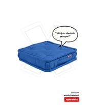 XPERMATE Bisküvi Minder Petek Önü Palet Üstü Minderi Fransız Minder Bank ve Bahçe Minderi 55x55x14 cm (Mavi)