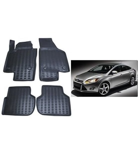 Ford Focus 3 2011-2014 3D Havuzlu Oto Paspas Siyah