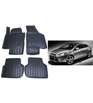 Ford Focus 3 2011-2014 3D Havuzlu Oto Paspas Siyah