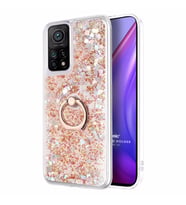 Microsonic Xiaomi Mi 10T Pro Kılıf Glitter Liquid Holder Gold