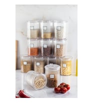 12li Barok Yuvarlak Büyük Kavanoz Seti & Saklama Kabı & Erzak Kabı (12*2000 ML)