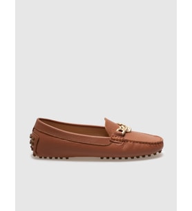 Hakiki Deri Taba Tokalı Kadın Loafer