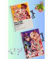 Toilet bound hanako kun defter seti 2 adet A4 boyutu 21*30 çizgili + kareli 60 syf
