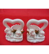HEDİYELİK › KARIŞIK › Melek Figürler-QQC 2Lİ MELEK T-LIGHT>>7.5X9.5X8 CM.