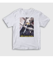 Presmono Unisex Çocuk Beyaz Space Station Film 2001 A Space Odyssey T-Shirt 241851tt