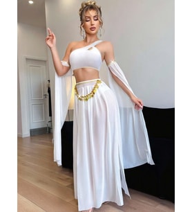 Mulvxbrf Brf02 Kadın Beyaz Özel Tasarım Harem Kostüm Şık Ve Zarif Set (Mulvix)