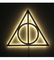 Harry Potter Ölüm Yadigarları LEDLİ Mdf TABLO  Dekoratif HARRY POTTER ÖLÜM YADİGARLARI