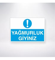 Yağmurluk Giyiniz 21x28 Arkası Yapışkanlı Levha