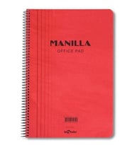 Manilla Ofis Defter 17x24 Çizgili Kırmızı