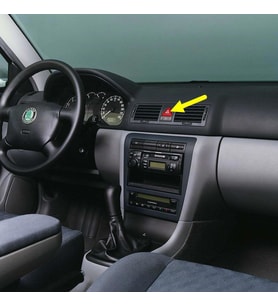 Skoda Octavia A4 01-09 Kırmızı Üçgen Dörtlü Flaşör Düğmesi 1U0953235B