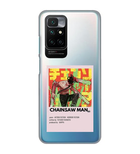 Redmi 10 2022 Uyumlu Chainsaw Man Anime Desenli Şeffaf Telefon Kılıfı