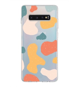 Samsung Galaxy S10 Plus Kapak Grunge Tasarımlı Şeffaf Silikon Kılıf