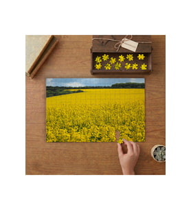 Kolza Bitkisi Tarlası Tasarımı 240 parça Ahşap Puzzle Ahşap Kutuda MP03660
