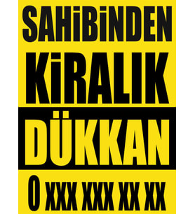 Satılık & Kiralık Kağıt Afiş – 5 Adet 45x61 cm
